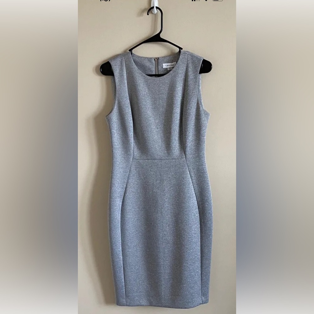Calvin Klein Sleeveless Crew Neck Sheath Dress Size 8